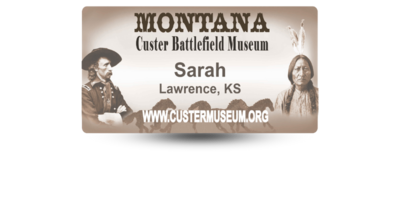 2 2" x 3 1/2" Plastic Name Tag Full Color Logo Print