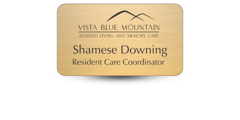 2" x 3.5" Metal Magnet Name Badge