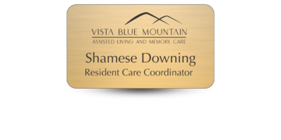 2 2" x 3.5" Metal Magnet Name Badge