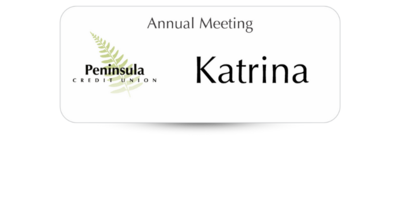 2 2" x 3" Custom Printed Metal Name Badge