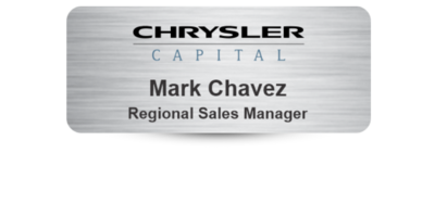 1 1/4 1 1/4" x 3" Business Name Tag