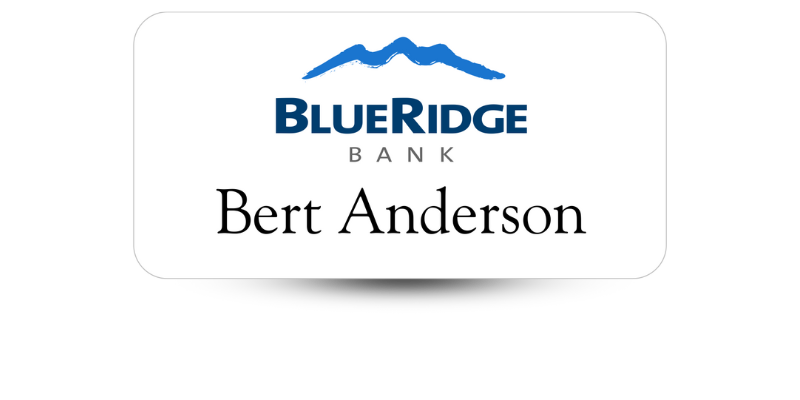 1 1/2" x 3" Business Name Tag