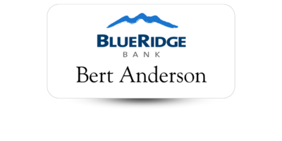 1 1/2 1 1/2" x 3" Business Name Tag