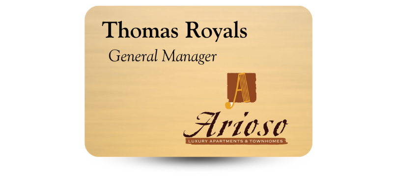 2" x 3" Business Name Tag