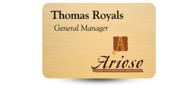 2 2" x 3" Business Name Tag