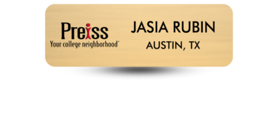 1" x 3" Apartment Staff Name Tag