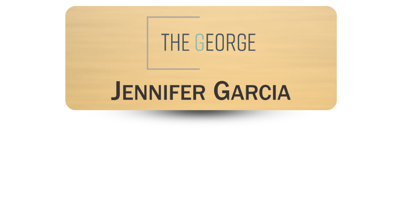 2" x 3 1/2" Custom Sized Apartment Staff Name Tag