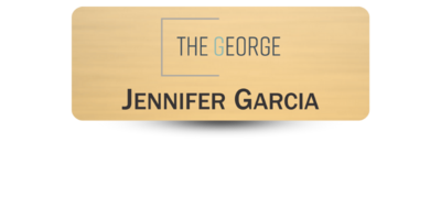 2" x 3 1/2" Custom Sized Apartment Staff Name Tag