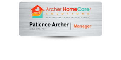 1 1/4" x 3" Senior Care Name Tags