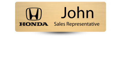 1" x 3" Car Dealership Name Tag