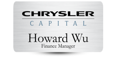 2" x 3 1/2" Car Dealership Name Tag