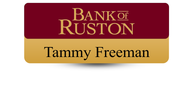 1 1/4" x 3" Banking Name Tags