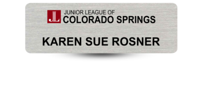 1" x 3" Club and Organization Name Tag