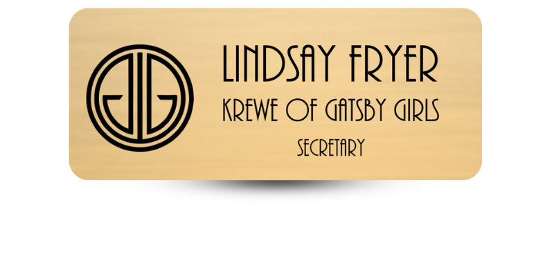 1" x 3" Club and Organization Name Tag