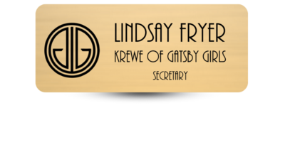 1 1" x 3" Club and Organization Name Tag