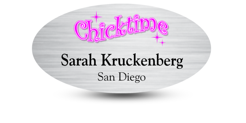 1 1/2" x 3" Oval Club and Organization Name Tag