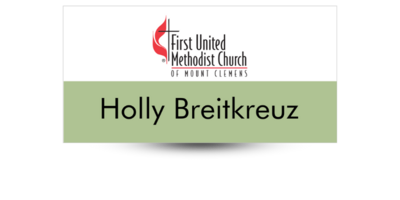 1 1/2 1 1/2" x 3" Church Name Tags