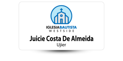 2 2" x 3 1/2" Church Name Tags