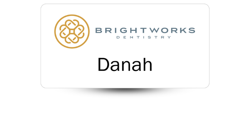 1 1/2" x 3" Dental Office Name Tag