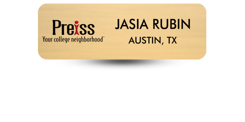 1" x 3" Employee Name Tag