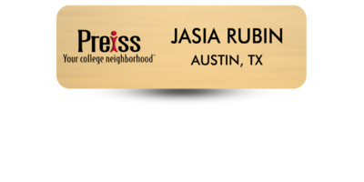 1" x 3" Employee Name Tag