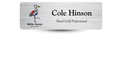 1" x 3" Golf Club Name Tags