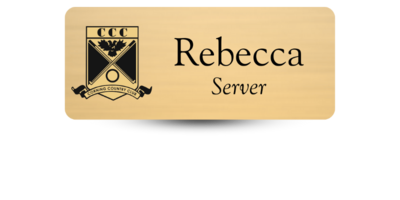 1 1/4" x 3" Golf Club Name Tag