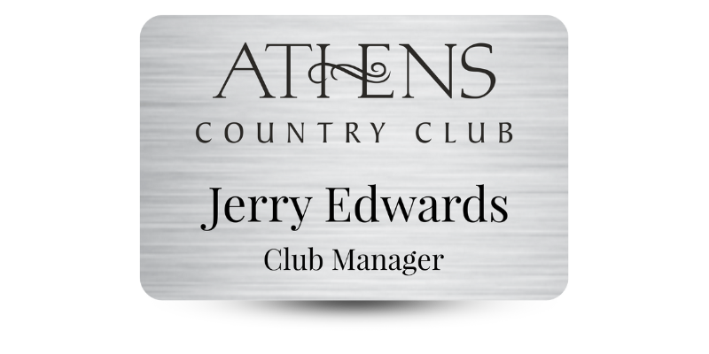 2" x 3" Golf Club Name Tags