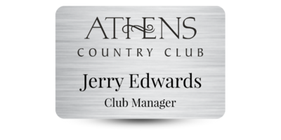 2" x 3" Golf Club Name Tags