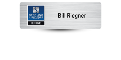 1 1" x 3" Insurance Agency Name Tags