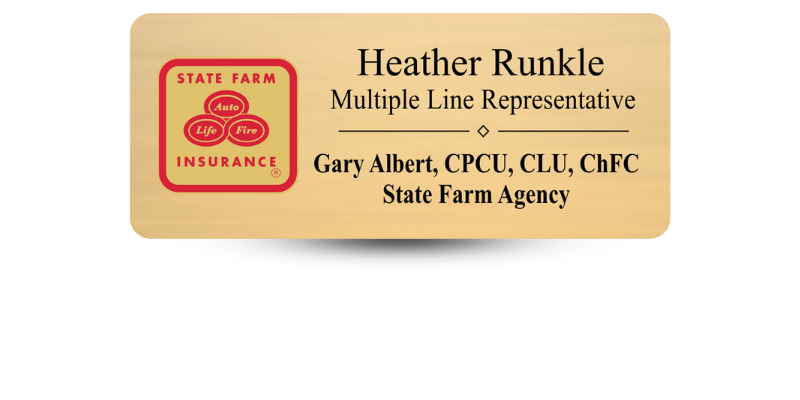 1 1/4" x 3" Insurance Agency Name Tags
