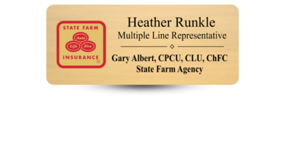 1 1/4 1 1/4" x 3" Insurance Agency Name Tags