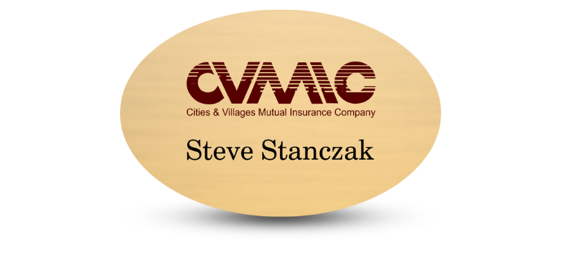 1 1/2" x 3"Oval Insurance Agency Name Tags