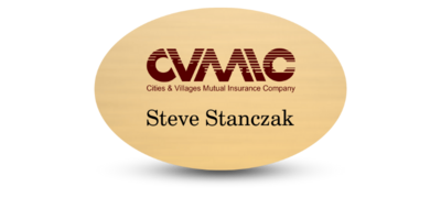 1 1/2 1 1/2" x 3"Oval Insurance Agency Name Tags