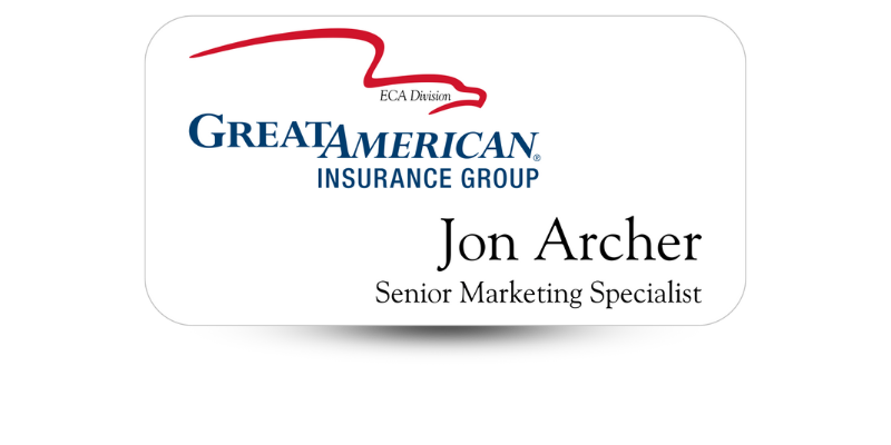 1 1/2" x 3" Insurance Agency Name Tags
