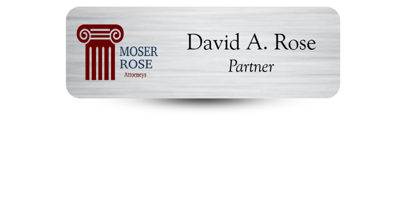 1" x 3" Law Office Name Tags