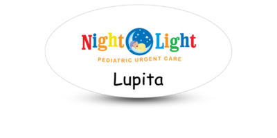 1 1/2 1 1/2" x 3" Oval Medical Office Name Tags