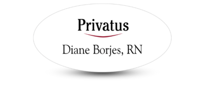 1 1/2 1 1/2" x 3" Oval Nursing Name Tags