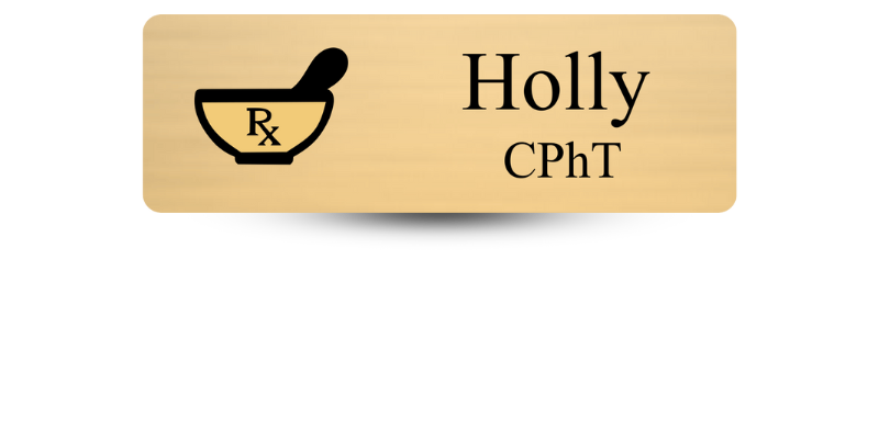 1" x 3" Pharmacy Name Tags