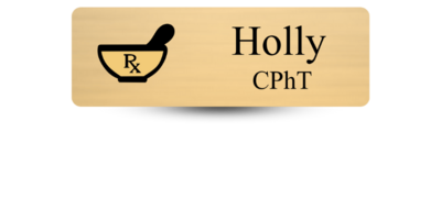 1 1" x 3" Pharmacy Name Tags