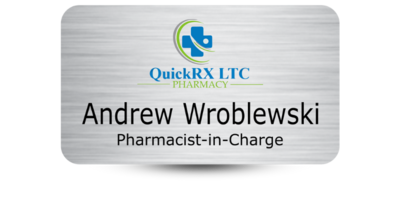 2 2" x 3 1/2" Pharmacy Name Tags