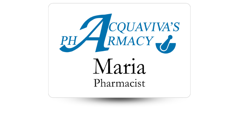 2" x 3" Pharmacy Name Tags