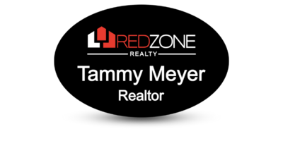 1 1/2 1 1/2" x 3" Oval Real Estate Name Tags