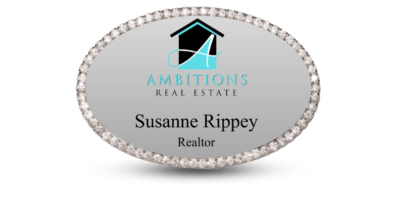 Bling Style Real Estate Name Tags