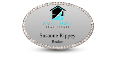 Bling Style Real Estate Name Tags Bling Style Real Estate Name Tags