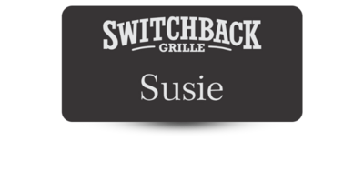 1 1/2 1 1/2" x 3" Restaurant Name Tag