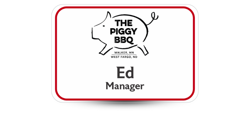 2" x 3" Restaurant Name Tag