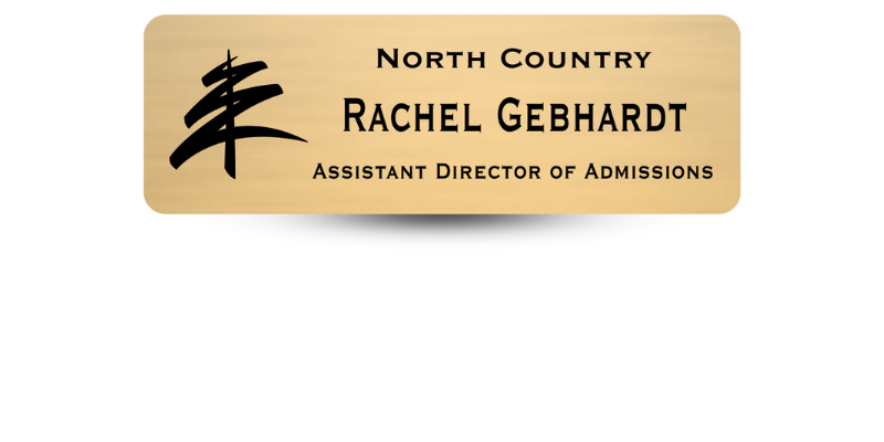 1" x 3" School Name Tag
