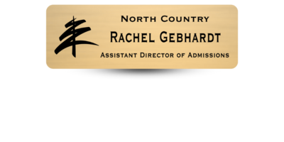 1 1" x 3" School Name Tag