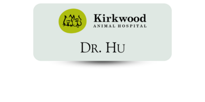 1 1/4 1 1/4" x 3" Veterinary Office Name Tags